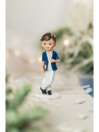 COMMUNION BOY W/ BIBLE 6.2CM X 5CM X 15.1CM