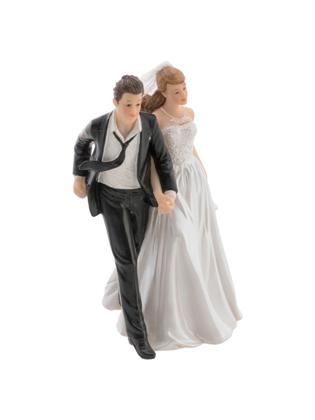 COUPLE MARIES RESINE FIN DE SOIREE 9.3CM X 8.5CM X 15.2CM