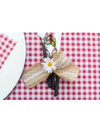 JUTE RIBBON W/ LACE 5CM X 5M