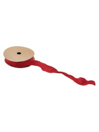 RED WRINKLE RIBBON 2.5CM X 10M