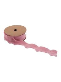 PASTEL PINK WRINKLE RIBBON 4CM X 10M