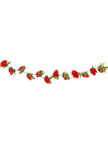 GARLAND SMALL RED ROSES 220CM