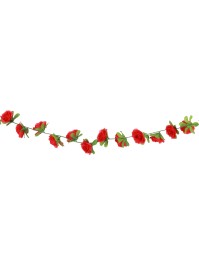 GARLAND SMALL RED ROSES 220CM
