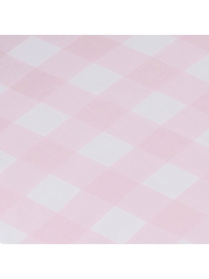 CHEMIN DE TABLE TARLATANE VICHY ROSE WATER 28CM X 3M