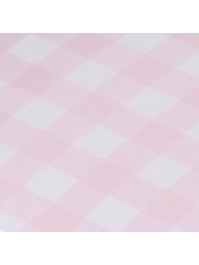 TABLE RUNNER CHIFFON WATER PINK GINGHAM 28CM X 3M