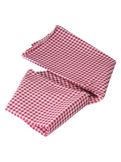 RED GINGHAM TABLECLOTH 145CM X 250CM