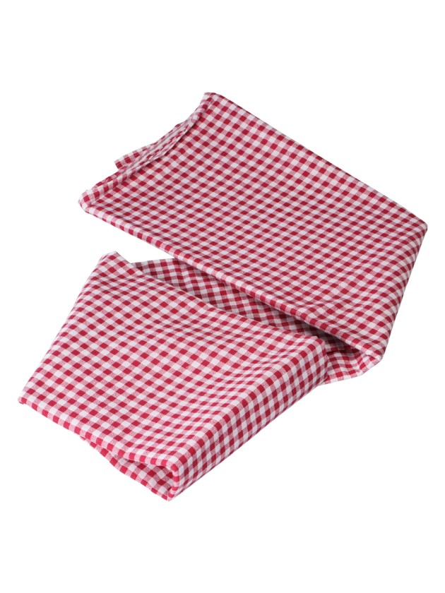 RED GINGHAM TABLECLOTH 145CM X 250CM