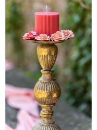 GOLDEN METAL CANDLEHOLDER DIA 13CM X 43CM