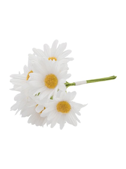 BUNCH 6 WHITE DAISY FLOWERS 8.5CM X 3.5CM X 11CM