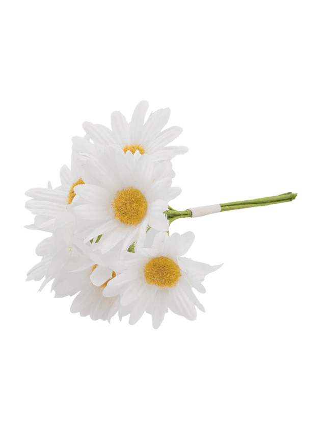 BOUQUET 6 MARGUERITES BLANC 8.5CM X 3.5CM X 11CM
