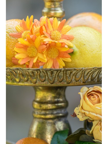 BOUQUET 6 MARGUERITES ORANGE 8.5CM X 3.5CM X 11CM