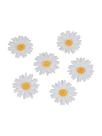 6 MARGUERITES BLANCHES A DISPERSER DIA 4.5CM