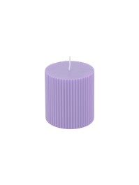 LILAC FLUTED PILLAR CANDLE DIA 7CM X 7.5CM