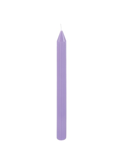 SET 2 BOUGIES FLAMBEAU CANNELE LILAS DIA 2.2CM X 25CM