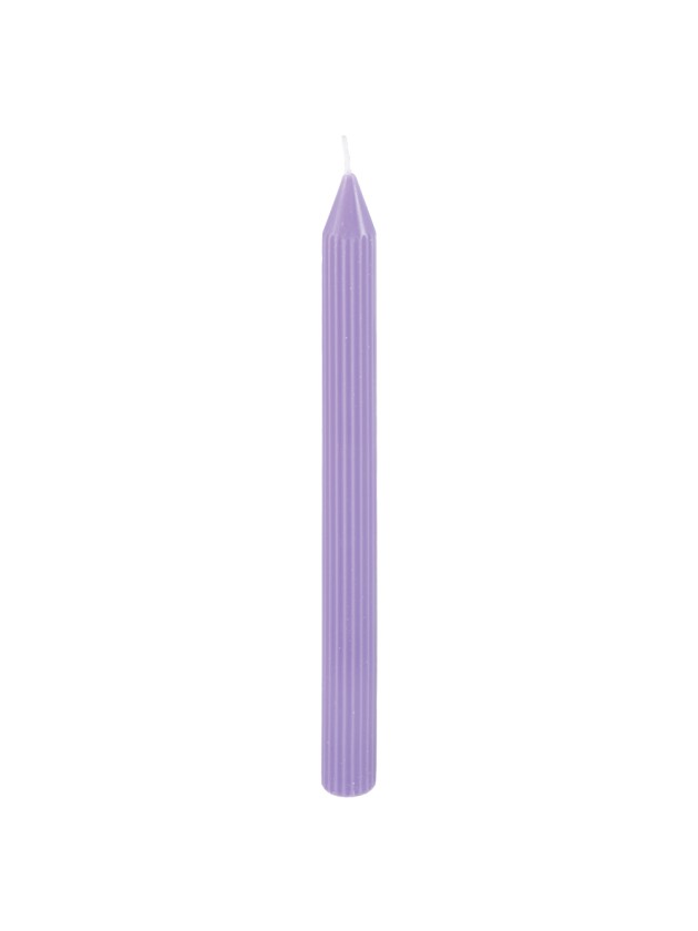 SET 2 BOUGIES FLAMBEAU CANNELE LILAS DIA 2.2CM X 25CM
