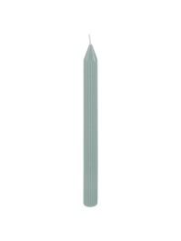 SET 2 SAGE GREEN FLUTED DINNER CANDLES DIA 2.2CM X 25CM