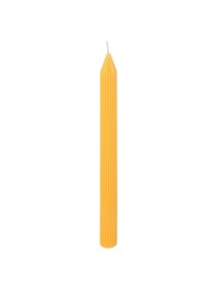 SET 2 MUSTARD FLUTED DINNER CANDLES DIA 2.2CM X 25CM