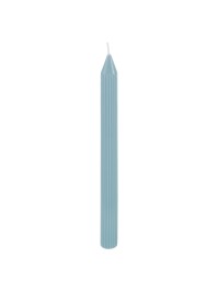 SET 2 PASTEL BLUE FLUTED DINNER CANDLES DIA 2.2CM X 25CM