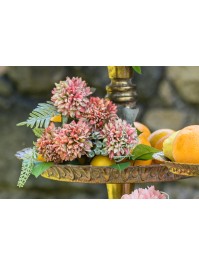 BOUQUET 5 SCABIEUSES PINK LADY 32CM