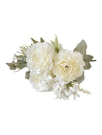 BOUQUET 3 RENONCULES BLANC 32CM