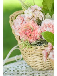 BUNCH OF 3 PINK RANUNCULUS 32CM