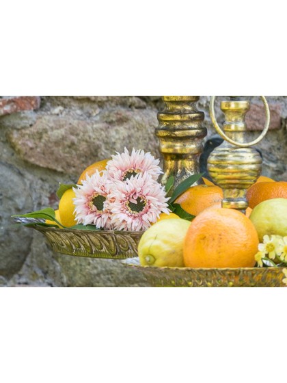 BOUQUET 3 GERBERAS ROSE PASTEL 25CM