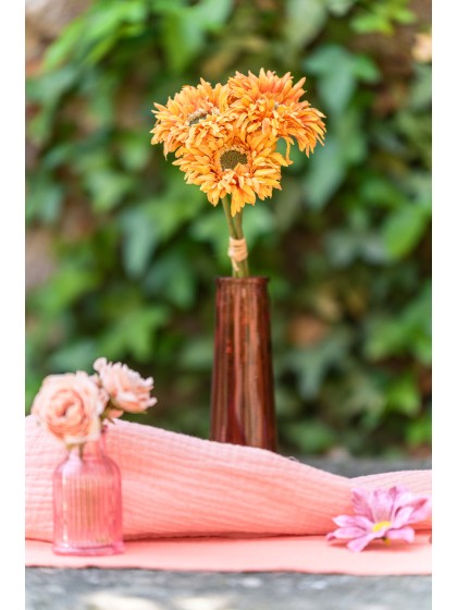 BOUQUET 3 GERBERAS TANGERINE 25CM