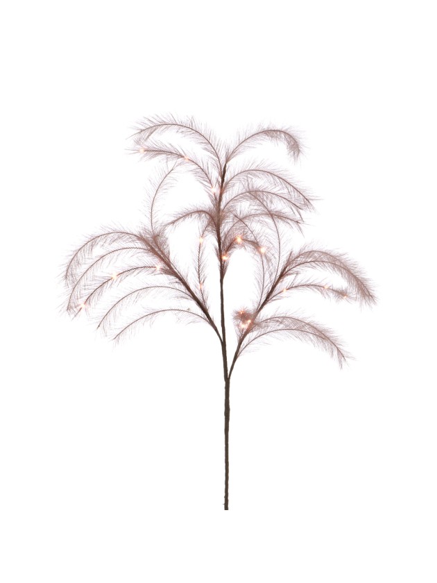 TIGE PAMPA ARTIFICIELLE ROSE AVEC LED 130CM