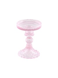 PORTE BOUGIE VERRE ROSE WATER MACARENA PM DIA 8.8CM X 11.8CM