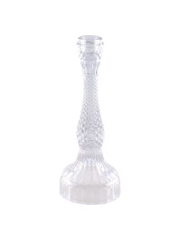 CLEAR GLASS TAPER CANDLE HOLDER SYMPHONY BIG SIZE DIA 10.5CM X 27CM