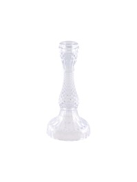 CLEAR GLASS TAPER CANDLE HOLDER SYMPHONY MEDIUM SIZE DIA 10CM X 20.8CM