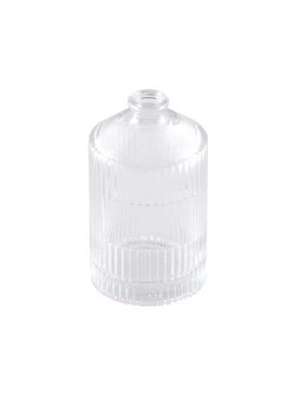 MINI VASE VERRE STRIE TRANSPARENT DIA 4.3CM X 7.5CM