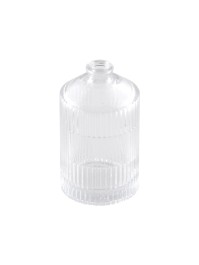 MINI VASE VERRE STRIE TRANSPARENT DIA 4.3CM X 7.5CM