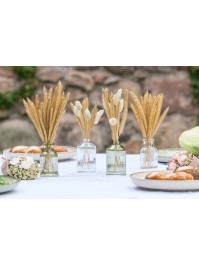 MINI STRIPED CLEAR GLASS VASE DIA 4.3CM X 7.5CM