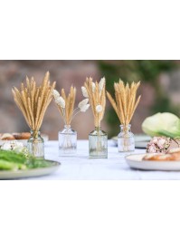 MINI VASE VERRE STRIE VERT SAUGE DIA 4.3CM X 7.5CM