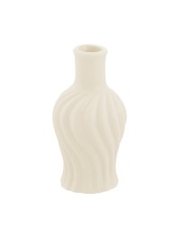 MINI VASE CERAMIQUE TORSADE ROSE NUDE DIA 4.5CM X 8.5CM