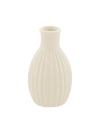 MINI VASE CERAMIQUE STRIE ROSE NUDE DIA 4.5CM X 8.5CM