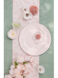 MATT PINK PP CHARGER PLATE DIA 33CM