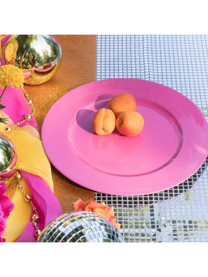 SOUS-ASSIETTE PP FRAMBOISE BRILLANT DIA 33CM