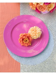 SHINY RASPBERRY PP CHARGER PLATE DIA 33CM