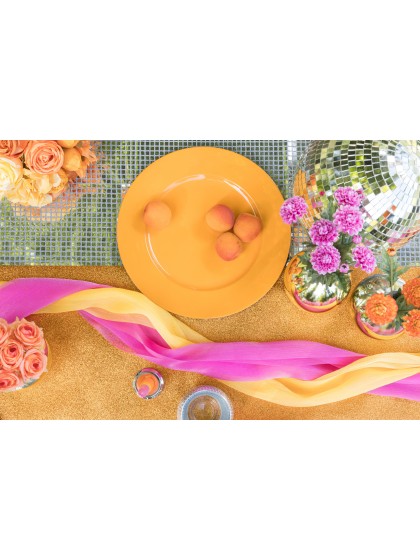 SOUS-ASSIETTE PP ORANGE BRILLANT DIA 33CM