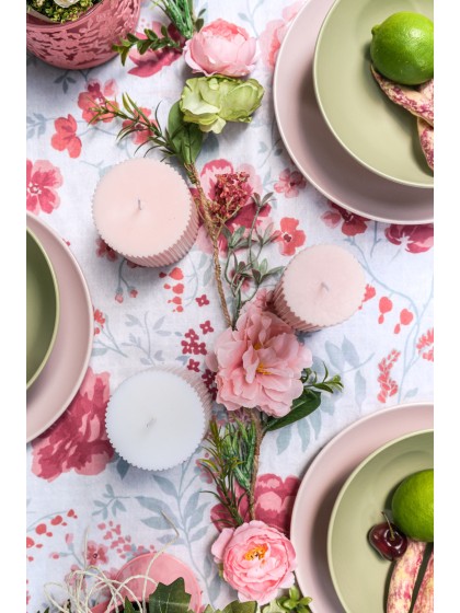 PINK/GREEN FLOWERS GARLAND 120CM