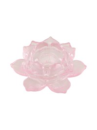 BOUGEOIR VERRE 2 EN 1 FLAMBEAU/T-LIGHT ROSA ROSE WATER DIA 9.9CM X 4.3CM