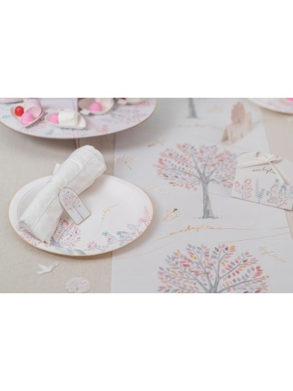 8 ASSIETTES PLASTIC FREE MON BAPTEME 23CM