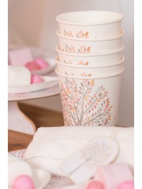 8 GOBELETS 250ML PLASTIC FREE MON BAPTEME DIA 5.2CM X 8.8CM / DIA HAUT 7.5CM