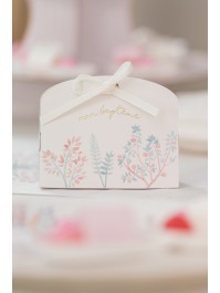 SET OF 4 CARTON CANDY BOXES MON BAPTEME 10.2CM X 5CM X 8CM