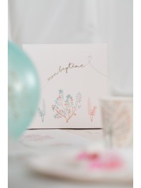 URNE CARTON CARREE MON BAPTEME 20CM X 20CM X 20CM