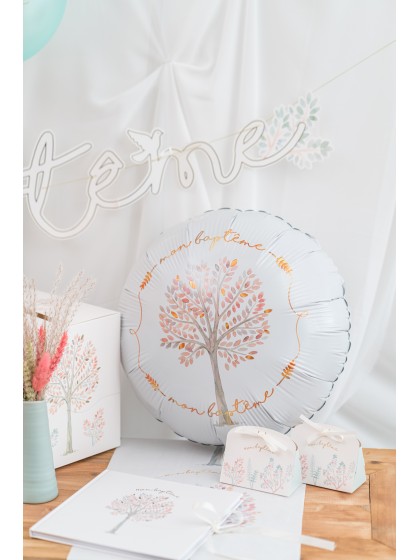 BALLON MYLAR ROND MON BAPTEME DIA 43CM