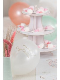 SET 6 LATEX BALLOONS MON BAPTEME DIA 27CM