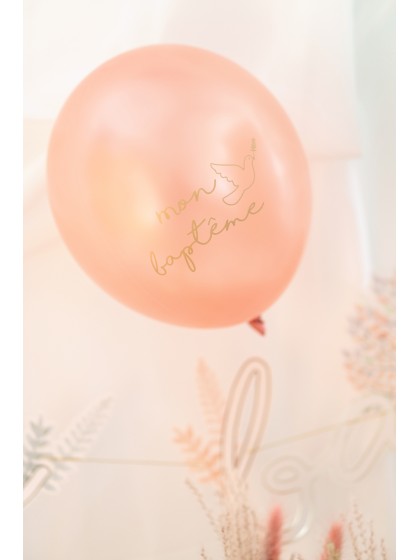 SET 6 BALLONS LATEX MON BAPTEME DIA 27CM